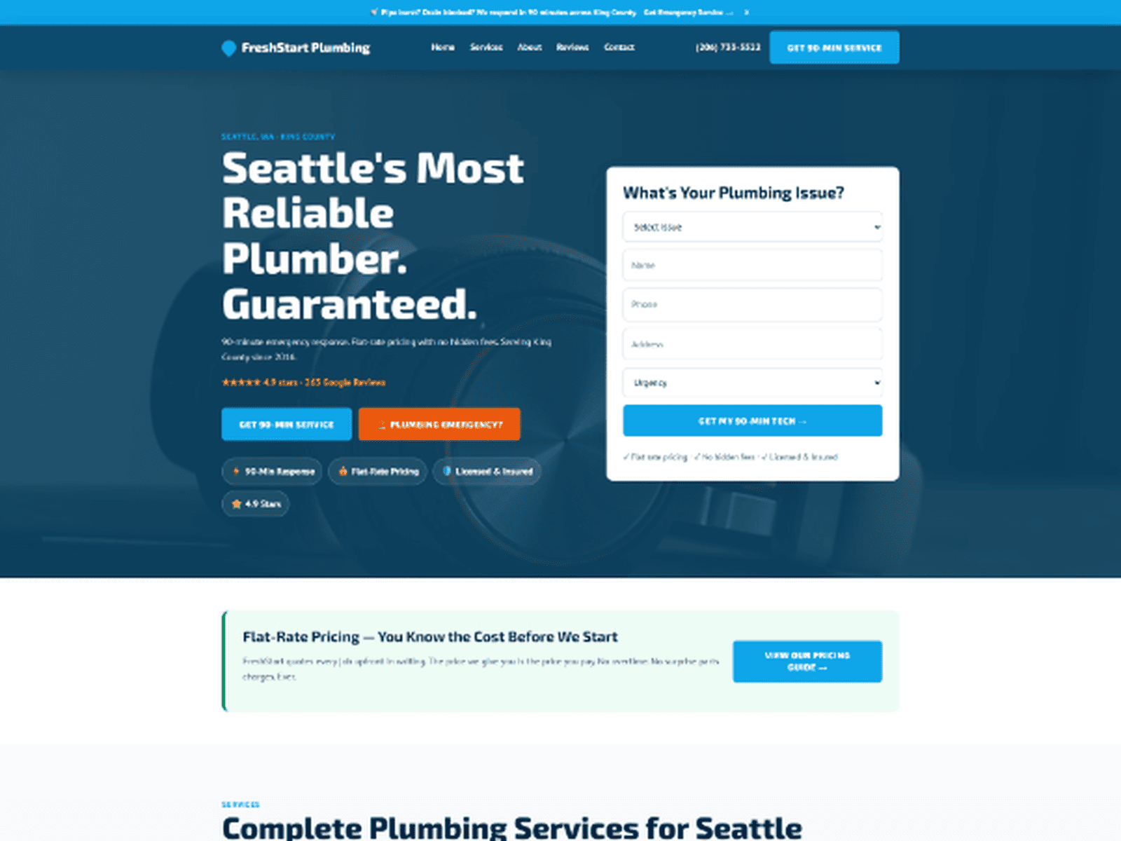 Local business website rebuild — project one
