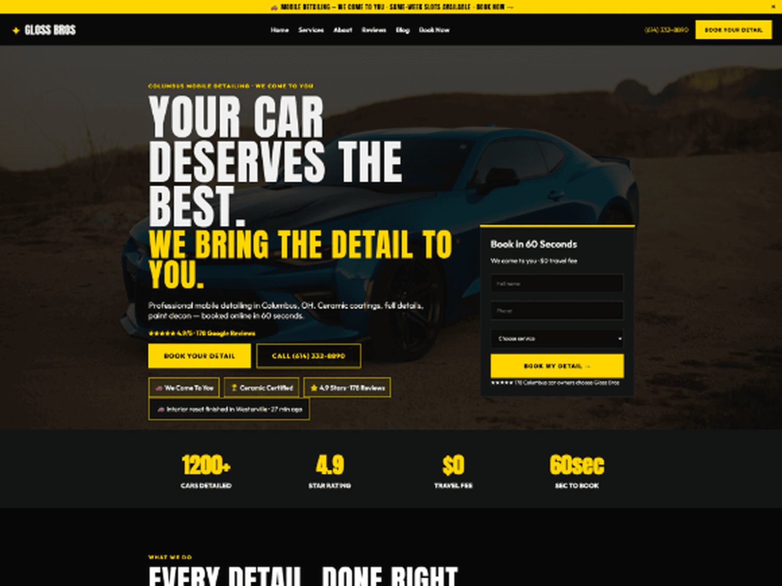 Local business website rebuild — project three